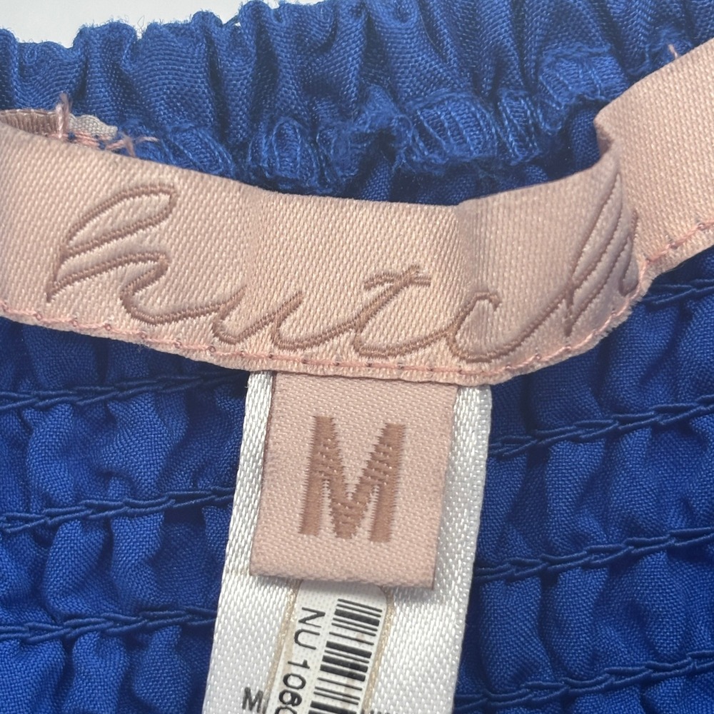 Hutch Royal Blue Midi Dress Medium Spaghetti Strap Fit Flare Wedding Guest - Picture 8 of 8